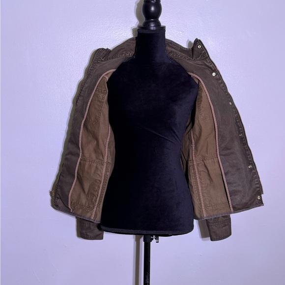 J.Crew The Downtown Waxed Cotton Moss Green Military Field Jacket Womens Sz XS - Picture 5 of 8